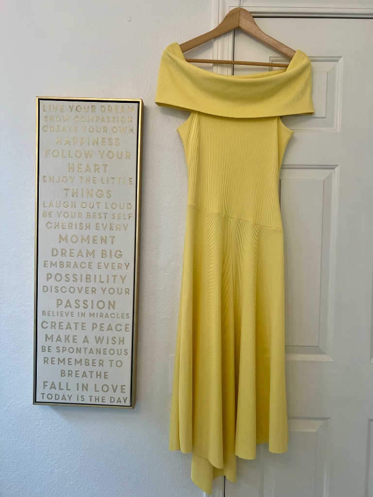 Laagam Jackie Gialla Midi Dress In Yellow Size S — image 4 of 7